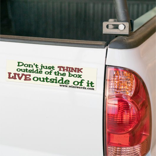 Levend buiten de bumpersticker - licht (Op Truck)