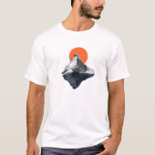 Levend buitenshuis, wandelende bergen t-shirt (Voorkant)