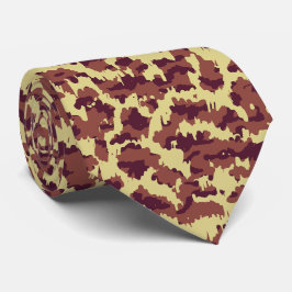 Levend camouflage-doodlepatroon in zwart en rood n stropdas