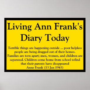 Levend citaat uit het dagboek van Anne Frank Poster