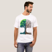 Levend en dood boomontwerp t-shirt (Voorkant volledig)