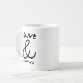 Levend en koken koffiemok (Voorkant links)
