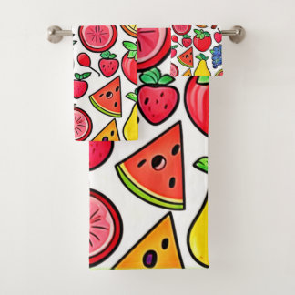 Levend Fruitpatroon Bad Handdoek
