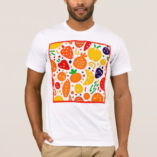 Levend Fruitpatroon T-shirt