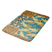 Levend Geel & Teal Art Deco Vlinder Kunst Badmat (Gekanteld)