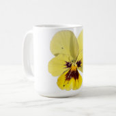 Levend gele viooltjesbloem Foto Koffiemok (Voorkant links)
