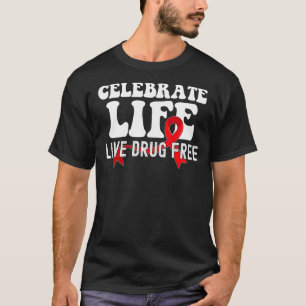 Levend geneesmiddel: vrij rood lint 2 week 2 t-shirt