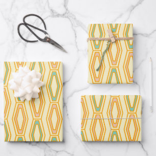 Levend geometrisch patroon met zeshoekige vormen  inpakpapier vel