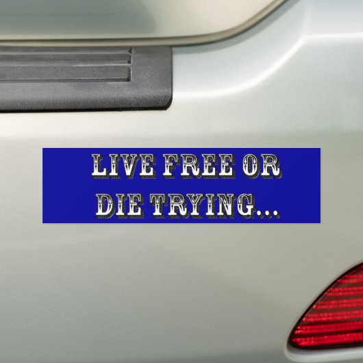 Levend gratis of stervend bumpersticker (Op auto)