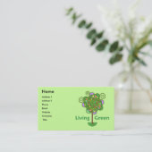 Levend groen Visitekaartje (Staand voorkant)