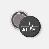 Levend Heartbeat-tekstontwerp Magneet (Voorkant / Achterkant)