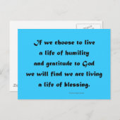 levend het leven van zegen briefkaart (Voorkant / Achterkant)