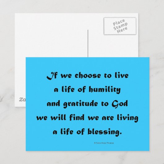 levend het leven van zegen briefkaart (Voorkant / Achterkant)