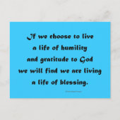 levend het leven van zegen briefkaart (Voorkant)