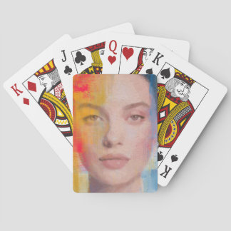 Levend Impasto Abstract Portret Pokerkaarten