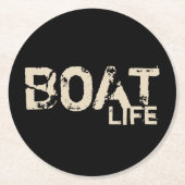 LEVEND KIESBOAT | Onderzetter rond papier (Voorkant)