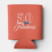 Levend koraal 50 en Fabulous Birthday Party Blikjeskoeler (Achterkant)