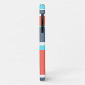 Levend koraal, blauwe en grijze strepen Case-Mate iPhone case (Achterkant/links)