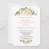 Levend Koraal Bloemen Afstudeerfeest Kaart (Voorkant)