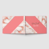 Levend koraal en gemarmerd Roos Gold Weddenschap Gastenboek (Volledig)