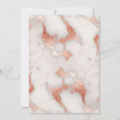 Levend koraal en gemarmerd Roos Gold Weddenschap Kaart (Achterkant)