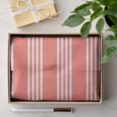 Levend koraal en wit virillenpatroon tissuepapier (Geschenk)