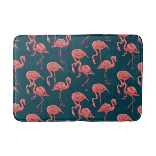 Levend koraal flamingo patroon badmat (Voorkant)