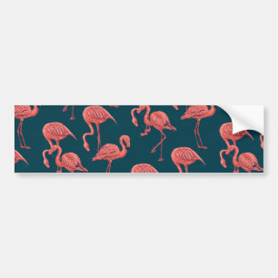 Levend koraal flamingo patroon bumpersticker