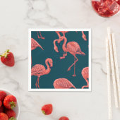 Levend koraal flamingo patroon servet (Insitu)