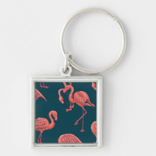 Levend koraal flamingo patroon sleutelhanger