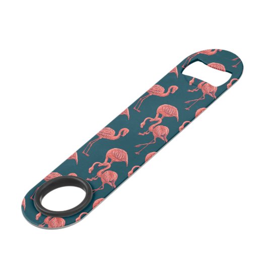 Levend koraal flamingo patroon speed flessenopener (Achterkant Gekanteld)