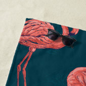 Levend koraal flamingo patroon strandlaken (In situ)