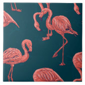 Levend koraal flamingo patroon tegeltje (Voorkant)