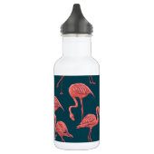 Levend koraal flamingo patroon waterfles  (Links)