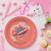 Levend koraal met Giant Coral Poppy Vrijgezellenfe Papieren Bordje (Feest)