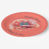 Levend koraal met Giant Coral Poppy Vrijgezellenfe Papieren Bordje (Gekanteld)