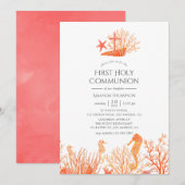 Levend koraal onder het Zee eerste gemeenschap Kaart (Voorkant / Achterkant)