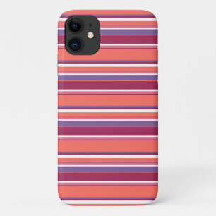 Levend koraal, rode en violette strepen Case-Mate iPhone case