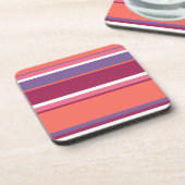 Levend koraal, rood en violet bier onderzetter (Linkerzijde)