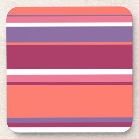 Levend koraal, rood en violet bier onderzetter (Voorkant)