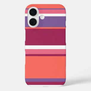 Levend koraal, rood en violet iPhone 16 hoesje