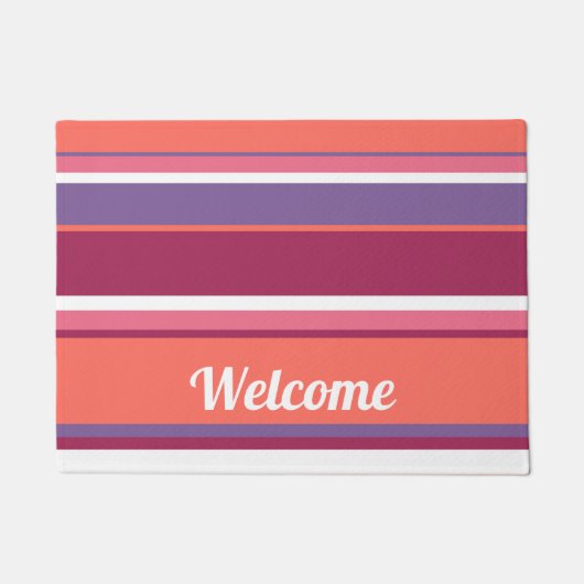 Levend koraal, rood en violet deurmat (Voorkant)