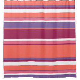 Levend koraal, rood en violet douchegordijn
