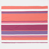 Levend koraal, rood en violet fleece deken (Voorkant (Horizontaal))
