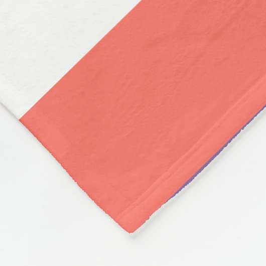 Levend koraal, rood en violet fleece deken (Hoek)