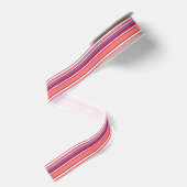 Levend koraal, rood en violet grosgrain lint (Achterkant)