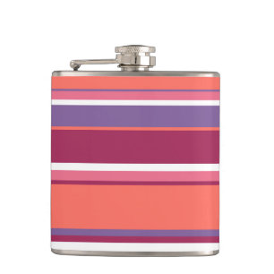 Levend koraal, rood en violet heupfles