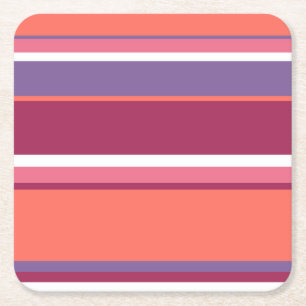 Levend koraal, rood en violet kartonnen onderzetters