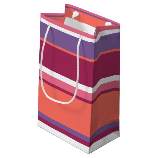 Levend koraal, rood en violet klein cadeauzakje (Achterkant Gekanteld)