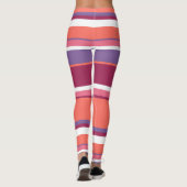 Levend koraal, rood en violet leggings (Achterkant)